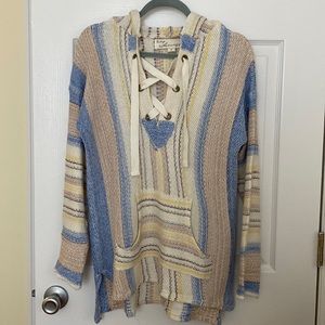Vintage Havana Stripe Baja Hoodie